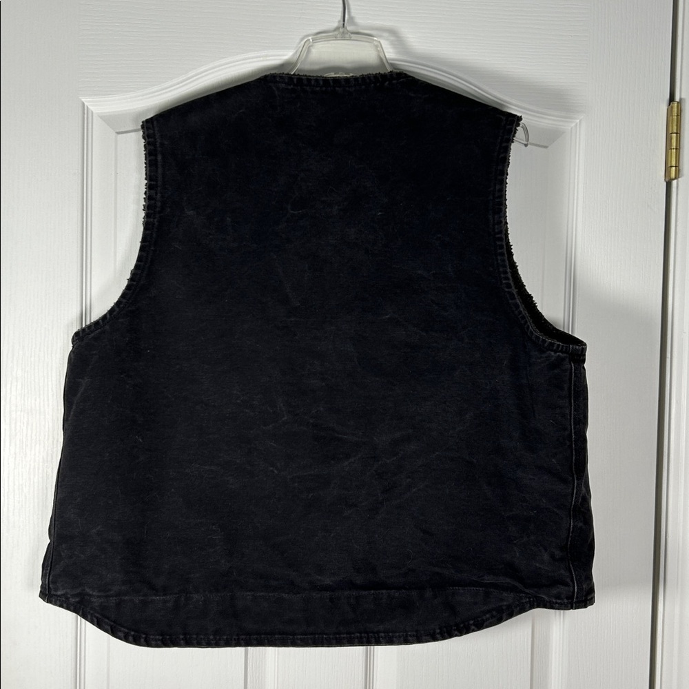 Carhartt Charcoal Black Sherpa Lined Vest 
V26-BLK Size L - Picture 5 of 5